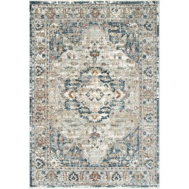 nuLOOM Kara Vintage Area Rug, 6', Gray