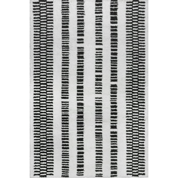 nuLOOM Kasha Striped Modern Area Rug, 5' x 8', Gray
