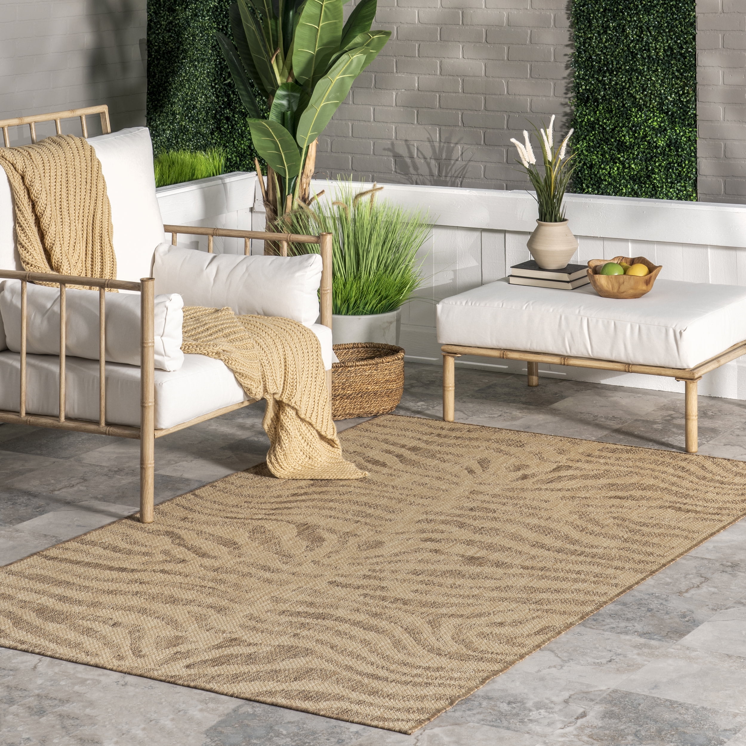 nuLOOM Katrine Zebra Indoor/Outdoor Area Rug, 8' x 10', Beige