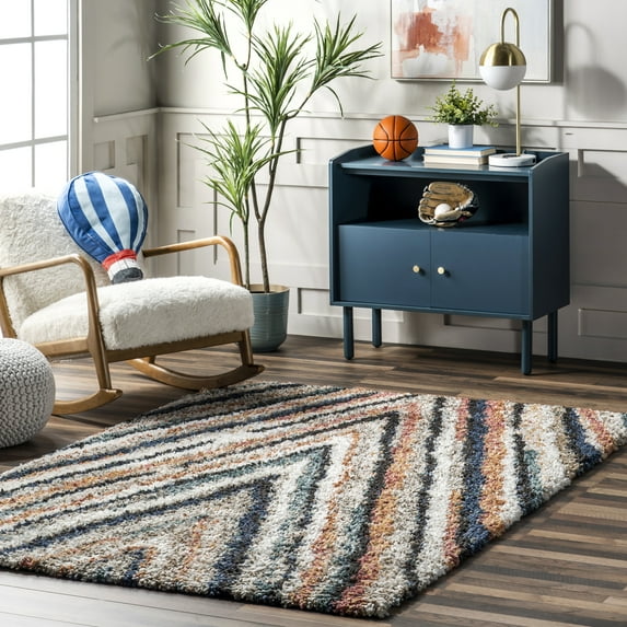 nuLOOM Katylnn Modern Mountain Shag Area Rug, 8' x 10', Multi