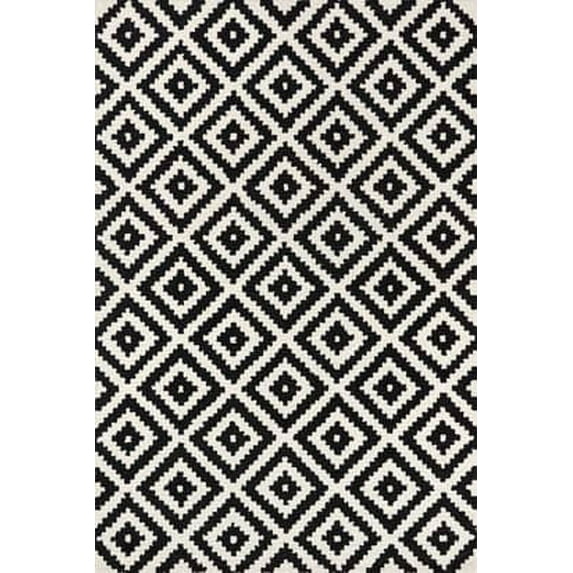 nuLOOM Kellee Contemporary Wool Accent Rug, 2' x 3', Black