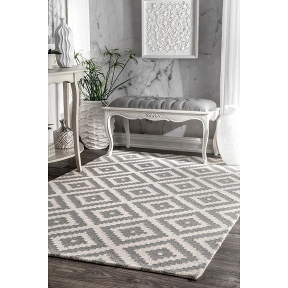 nuLOOM Kellee Contemporary Wool Area Rug, 5' x 8', Gray