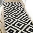 thumbnail image 1 of nuLOOM Kellee Hand Tufted Geometric Wool Area Rug, 2' 6" x 14', Black, 1 of 9