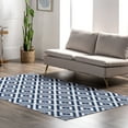 thumbnail image 1 of nuLOOM Kellee SpinClean Machine Washable Modern Diamonds Area Rug, 3' x 5', Kellees Blue, 1 of 8