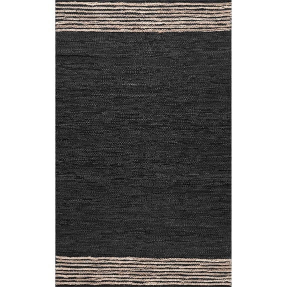 nuLOOM Kelli Handmade Leather & Jute Area Rug, 5' x 8', Gray