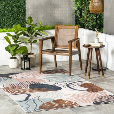 nuLOOM Kena Tropical Machine Washable Indoor/Outdoor Area Rug, 5' x 8', Multicolor