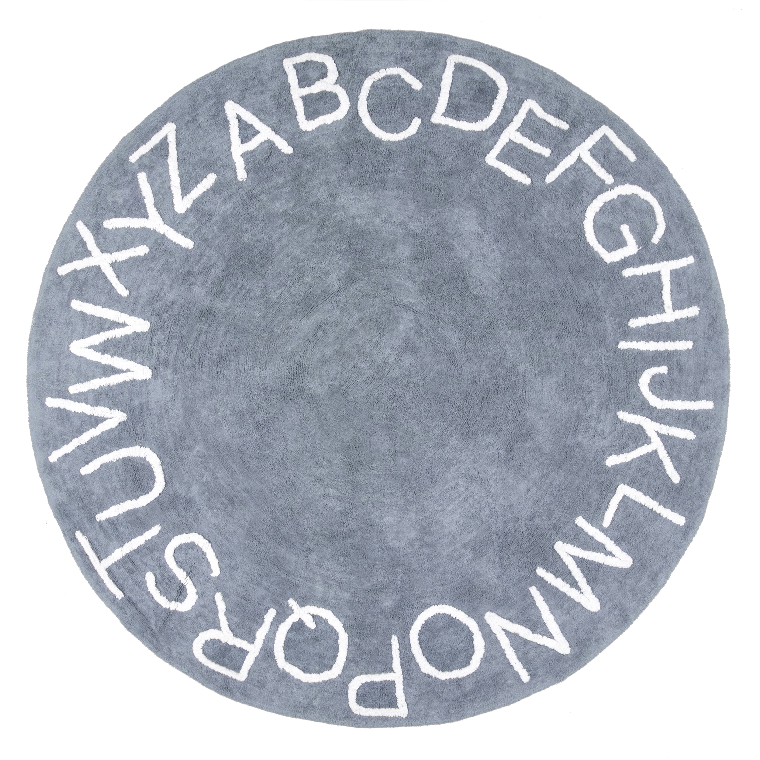 nuLOOM Kids Washable Round Alphabet Area Rug, 4', Blue - Walmart.com