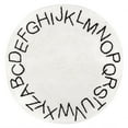 thumbnail image 1 of nuLOOM Kids Washable Round Alphabet Area Rug, 4', Ivory, 1 of 2
