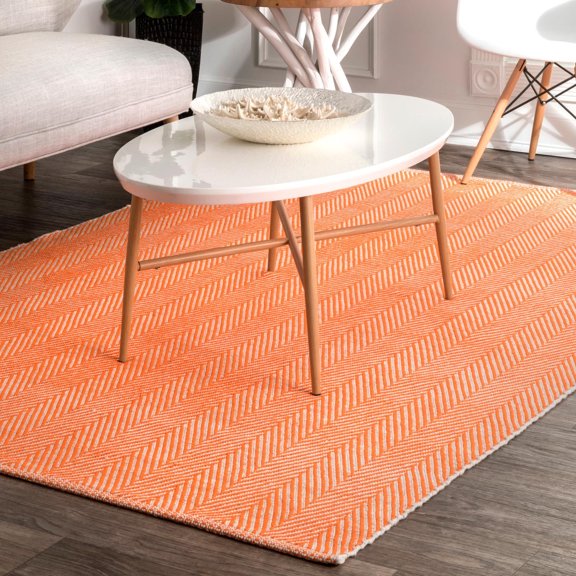 nuLOOM Kimberely Hand Loomed Area Rug, 5' x 8', Orange