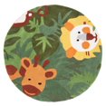 thumbnail image 1 of nuLOOM Kinder Safari Friends Wool Area Rug, 6', Green, 1 of 2