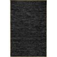 thumbnail image 1 of nuLOOM Koda Solid Leather Flatweave Area Rug, 5' x 8', Black, 1 of 3