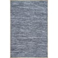 thumbnail image 1 of nuLOOM Koda Solid Leather Flatweave Area Rug, 7' 6" x 9' 6", Blue, 1 of 4