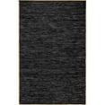 thumbnail image 1 of nuLOOM Koda Solid Leather Flatweave Area Rug, 8' 6" x 11' 6", Black, 1 of 5