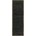 thumbnail image 1 of nuLOOM Koda Solid Leather Flatweave Runner Rug, 2' x 6', Black, 1 of 3