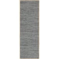 thumbnail image 1 of nuLOOM Koda Solid Leather Flatweave Runner Rug, 2' x 6', Gray, 1 of 3