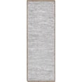 thumbnail image 1 of nuLOOM Koda Solid Leather Flatweave Runner Rug, 2' x 6', Light Gray, 1 of 3