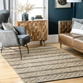 thumbnail image 1 of nuLOOM Krachaw Jute Geometric Stripes Area Rug, 5' x 8', Natural, 1 of 4