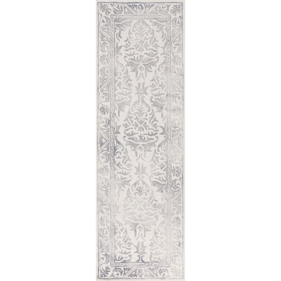 nuLOOM Krause Hand Looped Wool Runner Rug, 2' 6" x 6', Gray