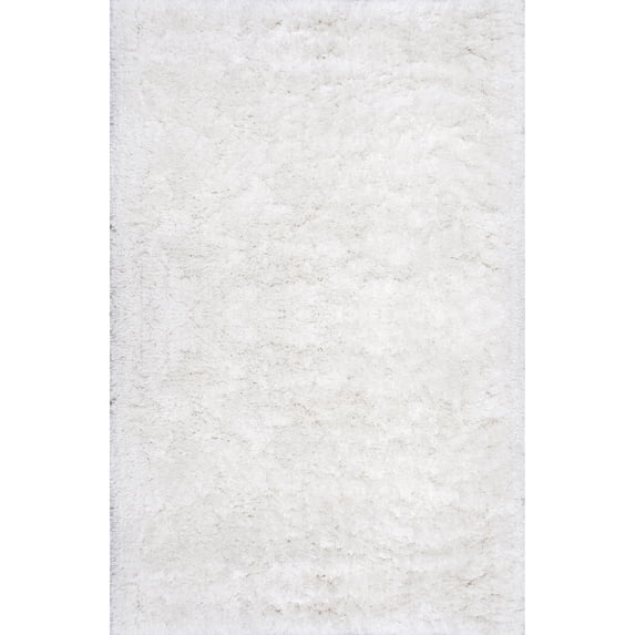 nuLOOM Kristan Hand Tufted Shag Area Rug, 6' x 9', Ivory