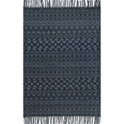 nuLOOM Kristine Tassel Wool Area Rug, 5' x 8', Black