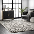 thumbnail image 1 of nuLOOM Lacey Moroccan Geometric Shag Area Rug, 6' x 6', Square, Lacey Off-white, 1 of 6