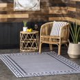 thumbnail image 1 of nuLOOM Lacie Multi Striped Machine Washable Indoor/Outdoor Area Rug, 5' x 8', Blue, 1 of 9