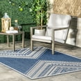 thumbnail image 1 of nuLOOM Landry Aztec Indoor/Outdoor Area Rug, 6' 7" x 9', Blue, 1 of 9