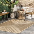thumbnail image 1 of nuLOOM Landry Aztec Indoor/Outdoor Area Rug, 9' 6" x 12', Landry Brown, 1 of 11