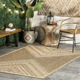 thumbnail image 1 of nuLOOM Landry Aztec Indoor/Outdoor Area Rug, 4' x 6', Landry Brown, 1 of 11