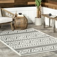 thumbnail image 1 of nuLOOM Lanelle Tribal Banded Indoor/Outdoor Area Rug, 7' 10" x 10', Lanelle Grey, 1 of 5