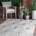 thumbnail image 1 of nuLOOM Lara Textured Diamonds Indoor/Outdoor Area Rug, 8' x 10', Gray, 1 of 2