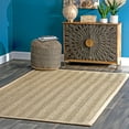 thumbnail image 1 of nuLOOM Larnaca Seagrass Herringbone Indoor/Outdoor Area Rug, 8' x 10', Natural, 1 of 4