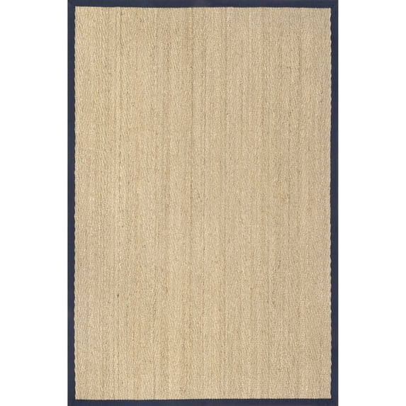 nuLOOM Larnaca Seagrass Solid Outdoor Accent Rug, 2' 6" x 4', Navy