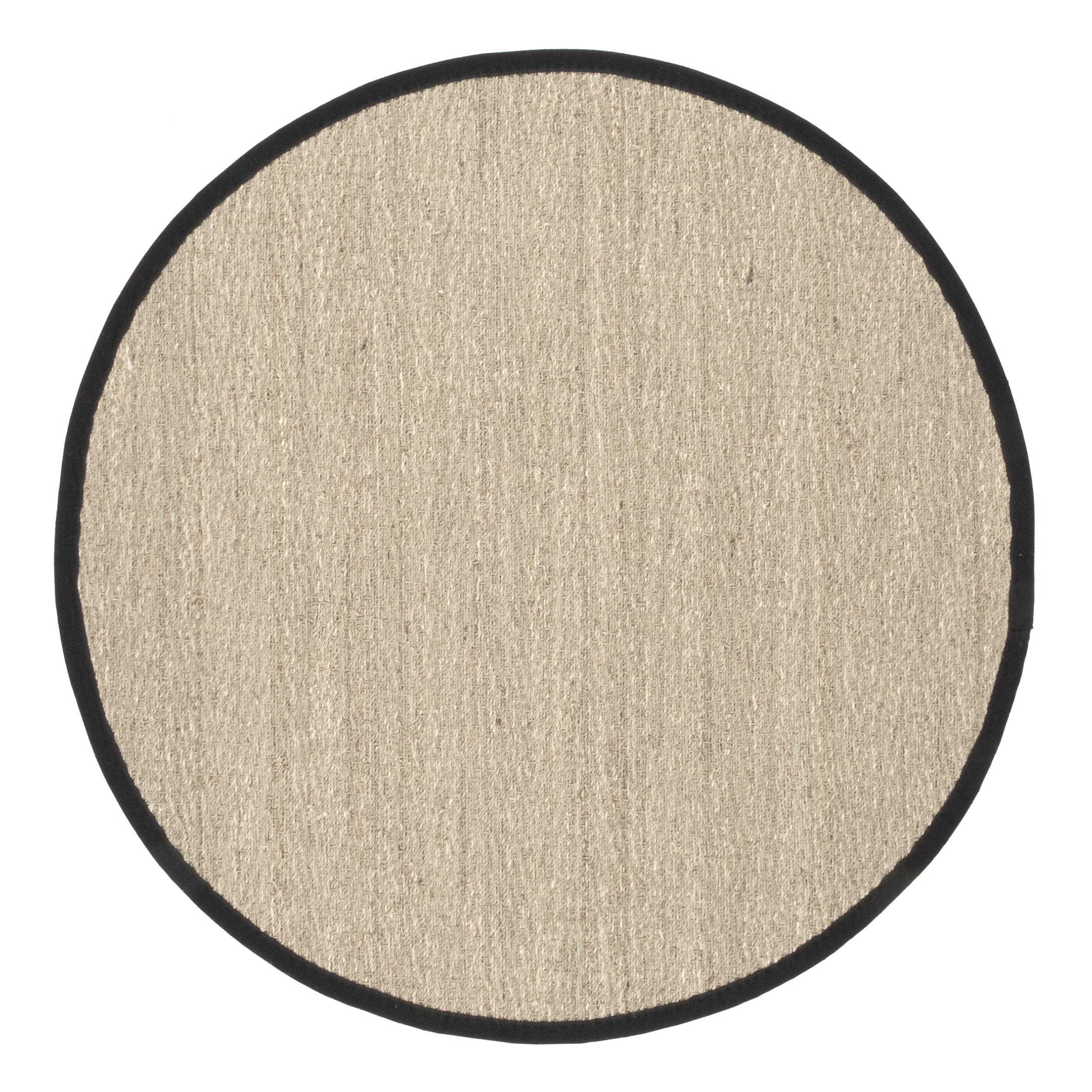 Black Oval Seagrass Herringbone Indoor/Outdoor Area Rug 5' x 8'