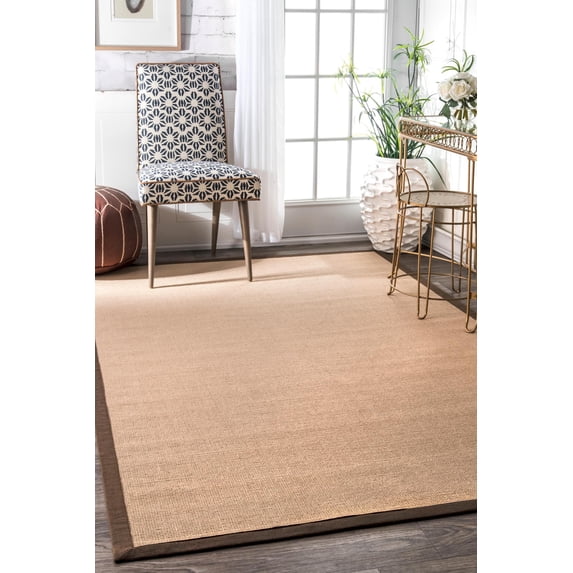 nuLOOM Laurel Machine Woven Jute Area Rug, 5' x 8', Brown
