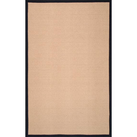 nuLOOM Laurel Machine Woven Jute Area Rug, 6' x 9', Black