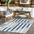 thumbnail image 1 of nuLOOM Laurie Colorful Striped Indoor/Outdoor Area Rug, 7' 6" x 9' 6", Light Gray, 1 of 9