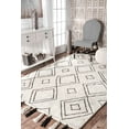 thumbnail image 1 of nuLOOM Layla Moroccan Diamond Tassel Wool Area Rug, 4' x 6', Ivory, 1 of 3