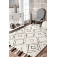 thumbnail image 1 of nuLOOM Layla Moroccan Diamond Tassel Wool Area Rug, 7' 6" x 9' 6", Ivory, 1 of 2