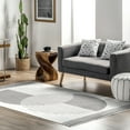 thumbnail image 1 of nuLOOM Leah SpinClean Machine Washable Geometric Moon Phase Area Rug, 8' x 10', Leah Black, 1 of 9