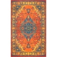 thumbnail image 1 of nuLOOM Leeanne Vintage Medallion Area Rug, 8' x 10', Orange, 1 of 3