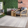 thumbnail image 1 of nuLOOM Leigh Ethnic Stripes Indoor/Outdoor Area Rug, 3' 6" x 5', Leigh Light Grey, 1 of 6