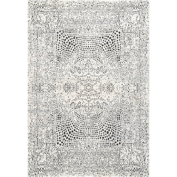 nuLOOM Leila Abstract Modern Medallion Area Rug, 8' x 10', Beige