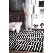nuLOOM Lemuel Hand Tufted Wool Area Rug, 6 x 9, Black