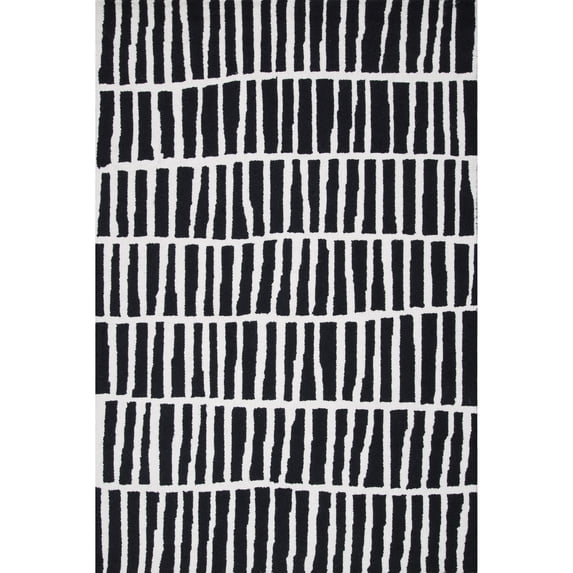 nuLOOM Lemuel Hand Tufted Wool Area Rug, 9' 6" x 13' 6", Black