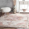 thumbnail image 1 of nuLOOM Leola Vintage Medallion Accent Rug, 3' x 5', Pink, 1 of 2