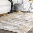 thumbnail image 1 of nuLOOM Contemporary Abstract Leora Area Rug, 5' x 8', Leora Gold, 1 of 9
