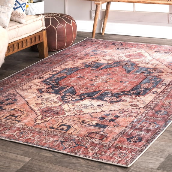 nuLOOM Leslie Persian Area Rug, 8', Peach