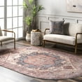 thumbnail image 1 of nuLOOM Leslie Transitional Printed Area Rug, 4' x 6', Peach, 1 of 9
