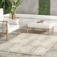 thumbnail image 1 of nuLOOM Letitia Raised Diamond Indoor/Outdoor Area Rug, 8' x 10', Ivory, 1 of 9